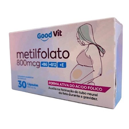 METILFOLATO 800MCG +B6+B12+VIT.E GOODVIT C/30 CÁPSULAS
