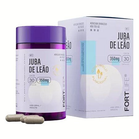 JUBA DE LEÃO 350MG C/30 CÁPSULAS FORTLIFE