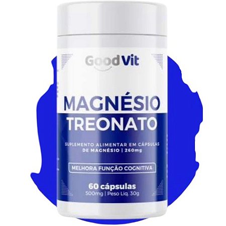 MAGNÉSIO TREONATO GOODVIT 500MG C/60 CÁPSULAS SUPLEMENTO ALIMENTAR