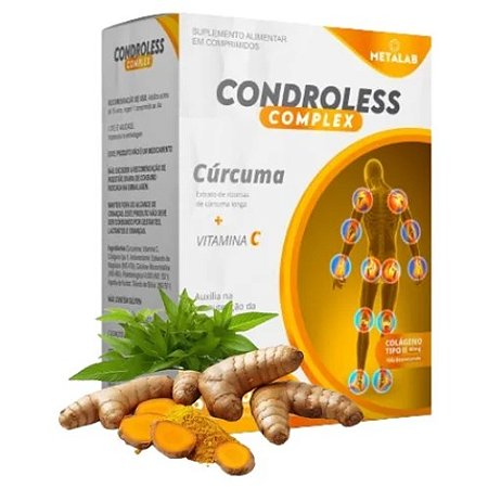 CONDROLESS COMPLEX SUPLEMENTO ALIMENTAR METALAB C/60 COMPRIMIDOS