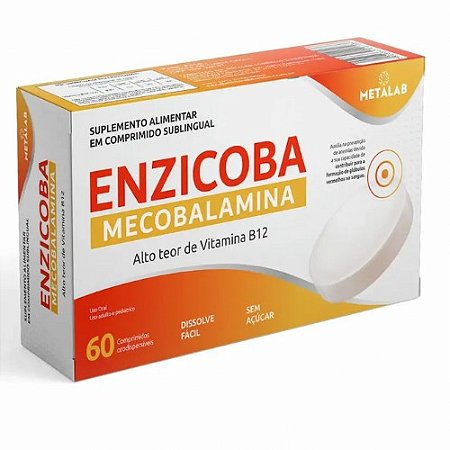 ENZICOBA MECOBALAMINA VITAMINA B12 C/60 COMPRIMIDOS ORODISPERSÍVEIS METALAB