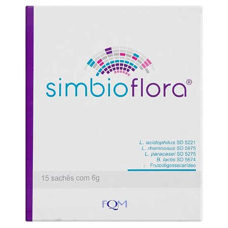 SIMBIOFLORA PROBIÓTICO SUPLEMENTO ALIMENTAR EM PÓ C/15 SACHÊS COM 6G.