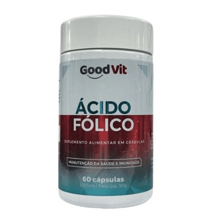 ÁCIDO FÓLICO SUPLEMENTO ALIMENTAR GOODVIT C/60 CÁPSULAS