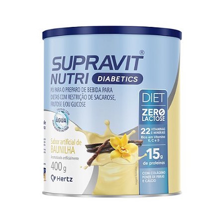 SUPRAVIT NUTRI DIABETICS  SUPLEMENTO 400G. SB.BAUNILHA