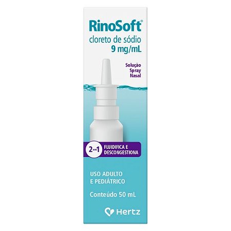 RINOSOFT 9MG/ML SPRAY NASAL 2EM1 50ML CLORETO SÓDIO