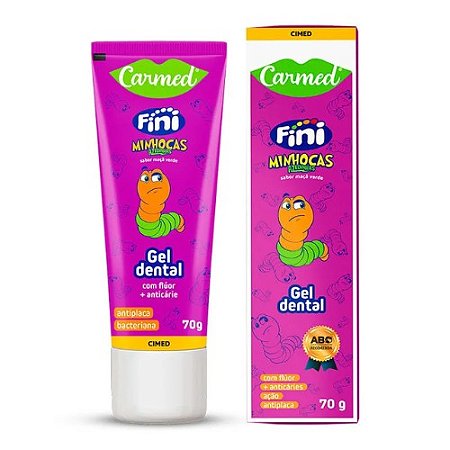 CARMED FINI GEL DENTAL 70G. MINHOCAS AZEDINHAS SB.MAÇA-VERDE