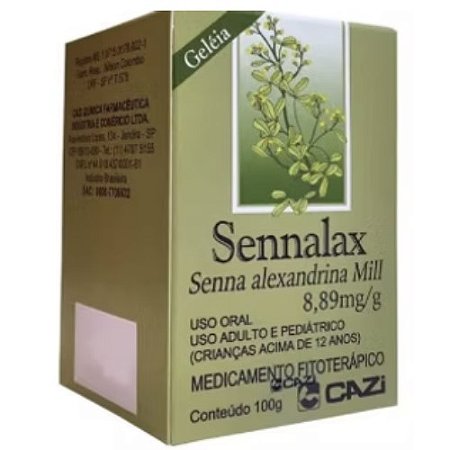 SENNALAX GELEIA SENNA ALEXANDRINA 8,89MG/G POTE 100G.
