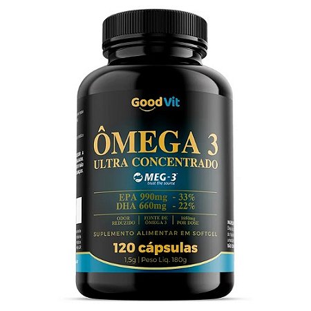 ÔMEGA 3 ULTRA CONCENTRADO MEG-3 GOODVIT C/120 CÁPSULAS