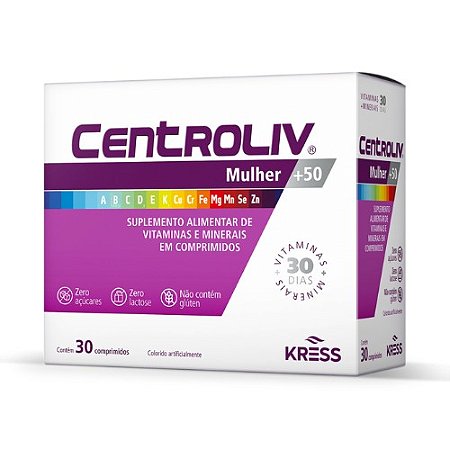 CENTROLIV MULHER +50 SUPLEMENTO ALIMENTAR KRESS C/30 COMPRIMIDOS