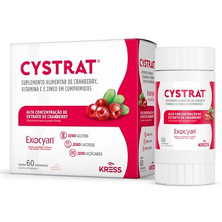 CYSTRAT SUPLEMENTO ALIMENTAR CRANBERRY KRESS C/60 COMPRIMIDOS