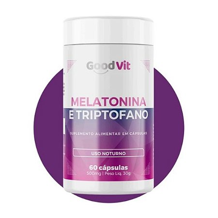 MELATONINA + TRIPTOFANO GOODVIT SUPLEMENTO ALIMENTAR C/60 CÁPSULAS