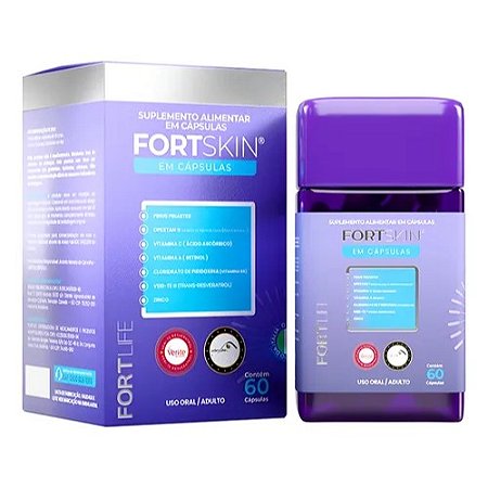 FORTSKIN MELASMA SUPLEMENTO ALIMENTAR 1000MG C/60 CÁPSULAS FORTLIFE
