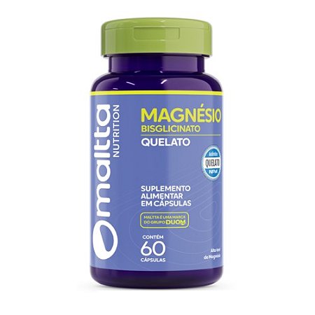 MAGNÉSIO QUELATO BISGLICINATO SUPLEMENTO ALIMENTAR DUOM / MALTTA C/60 CÁPSULAS