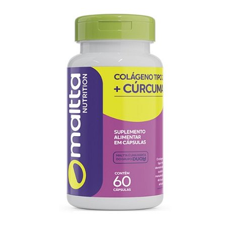 COLÁGENO TIPO II + CÚRCUMA SUPLEMENTO ALIMENTAR DUOM / MALTTA C/60 CÁPSULAS