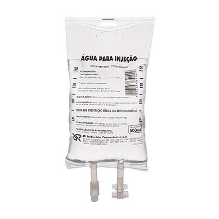 ÁGUA PARA INJEÇÃO USO INTRAVENOSO 500ML JP