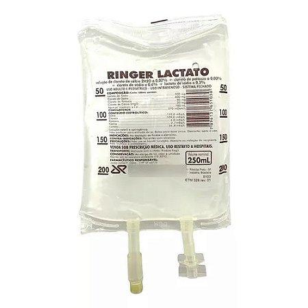 RINGER LACTATO 250 ML USO INTRAVENOSO JP
