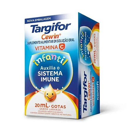 TARGIFOR CEWIN SUPLEMENTO ALIMENTAR VITAMINA C INFANTIL 20ML SB.LARANJA