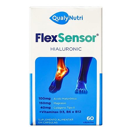 FLEX SENSOR HIALURONIC SUPLEMENTO ALIMENTAR QUALYNUTRI C/60 CÁPSULAS