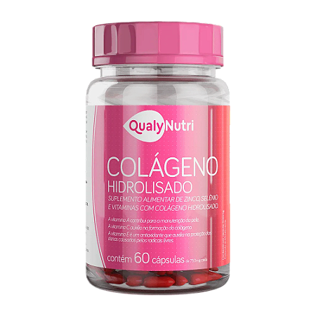 COLÁGENO HIDROLISADO SUPLEMENTO ALIMENTAR QUALYNUTRI C/60 CÁPSULAS