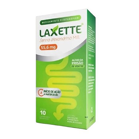 LAXETTE 55,6MG SENNA ALEXANDRINA C/10 COMPRIMIDOS REVESTIDOS