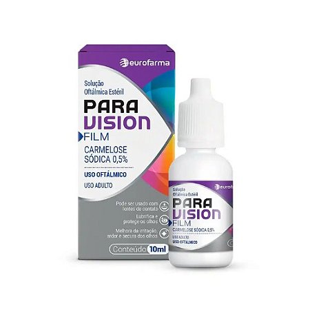 PARAVISION FILM CARMELOSE SÓDICA 0,5% SOLUÇÃO OFTAL. ESTÉRIL 10ML