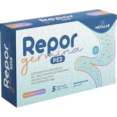 REPOR GERMINA PEDIÁTRICO SUPLEMENTO ALIMENTAR METALAB C/5 FRASCOS 10ML