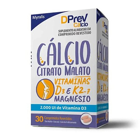 DPREV CÁLCIO 2000UI DE VITAMINA D3 SUPLEMENTO ALIMENTAR C/30 COMPRIMIDOS REVEST.