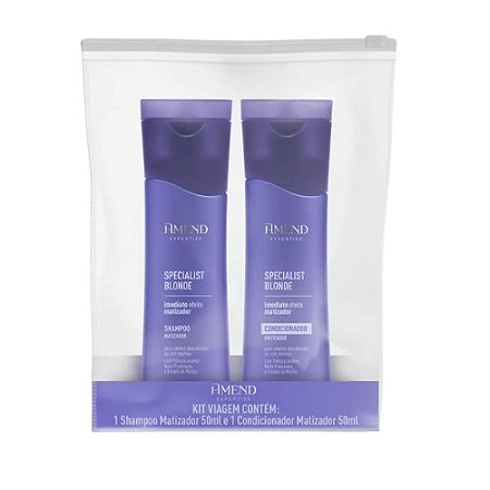 AMEND EXPERTISE SPECIALIST BLONDE SHAMPOO + CONDICIONADOR 50ML KIT VIAGEM