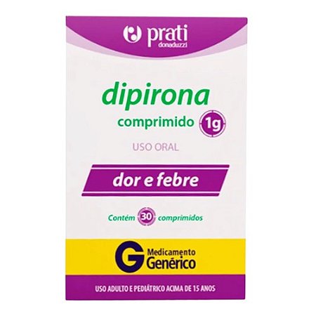 DIPIRONA MONOIDRATADA 1G C/10 COMPRIMIDOS ( PRATI )