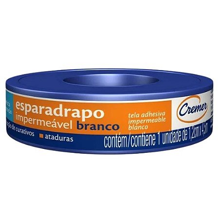 ESPARADRAPO IMPERMEÁVEL CREMER 1,2CM X 4,5M BRANCA