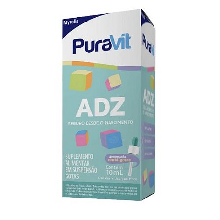 PURAVIT ADZ SUPLEMENTO ALIMENTAR 10ML SEM SABOR + 2ML GRÁTIS