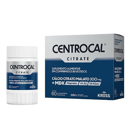 CENTROCAL CITRATE SUPLEMENTO ALIMENTAR KRESS C/60 COMP.REVEST.