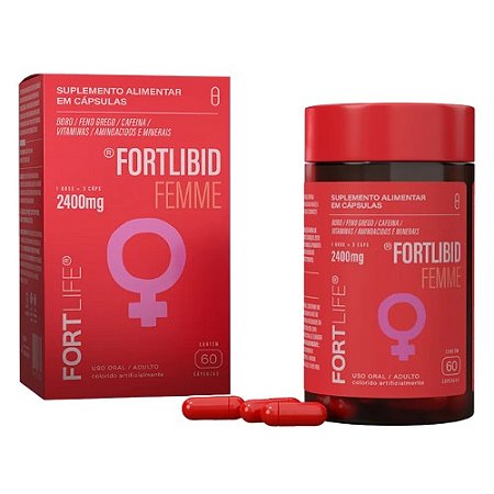 FORTLIBID FEMME 2400MG FORTLIFE SUPLEMENTO ALIMENTAR C/60 CÁPSULAS (216 SAPONINAS PORÇÃO)