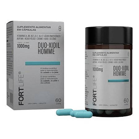 DUO-XIDIL HOMME 1000MG FORTLIFE SUPLEMENTO ALIMENTAR C/60 CÁPSULAS