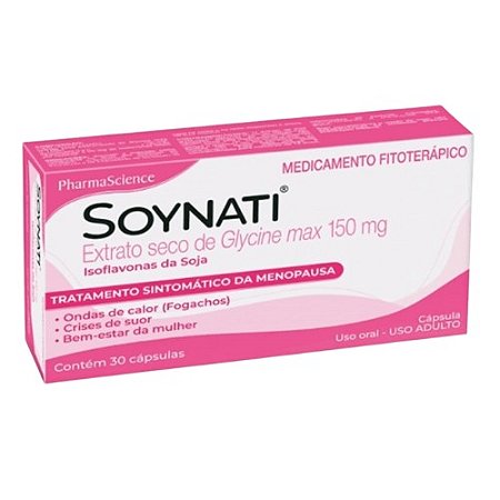SOYNATI 150MG EXTRATO SECO GLYCINE MAX ISOFLAVONA DA SOJA C/30 CÁPSULAS