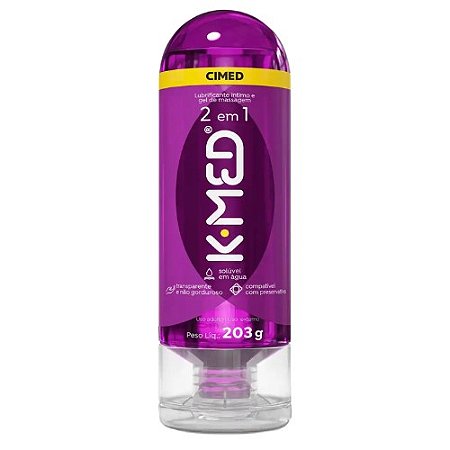 K-MED 2 EM 1 LUBRIFICANTE ÍNTIMO E GEL DE MASSAGEM 203G.