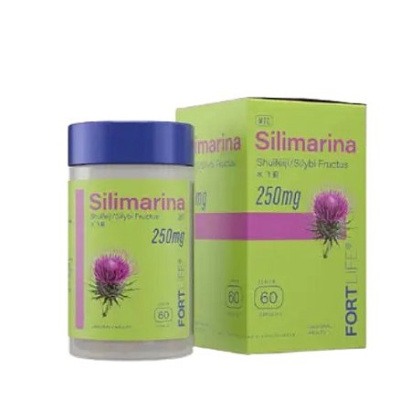 SILIMARINA 250MG SUPLEMENTO ALIMENTAR FORTLIFE C/60 CÁPSULAS
