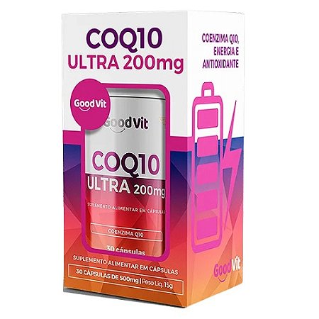 COQ10 ULYRA 200MG GOODVIT SUPLEMENTO ALIMENTAR C/30 CÁPSULAS
