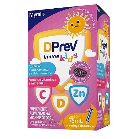 DPREV IMUNE KIDS SUPLEMENTO ALIMENTAR 75ML + SERINGA DOSADORA SB.AMORA