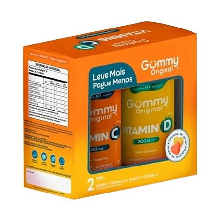 GUMMY ORIGINAL VITAMINA D + VITAMINA C SUPLEMENTO ALIMENTAR C/30 GOMAS CADA