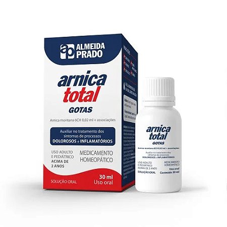 ARNICA TOTAL GOTAS PROCESSOS DOROLOROSOS E INFLAMAÇÕES C/30ML ( ARNICA MONTANA + ASSOCIAÇÕES )