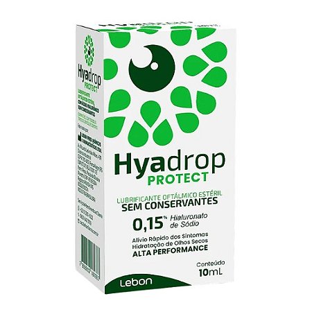 HYADROP PROTECT 0,15% SEM CONSERVANTES LUBRIFICANTE OFTÁLMICO ESTÉRIL 10ML ( HIALURONATO SÓDIO )