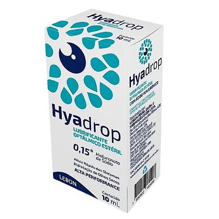 HYADROP 0,15% LUBRIFICANTE OFTÁLMICO ESTÉRIL 10ML ( HIALURONATO SÓDIO )