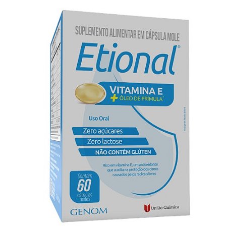 ETIONAL SUPLEMENTO ALIMENTAR VITAMINA E + ÓLEO PRÍMULA C/60 CÁPSULAS MOLES