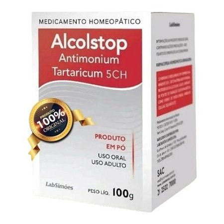 ALCOLSTOP ANTIMONIUM TARTARICUM 5CH HOMEOPÁTICO 100G.