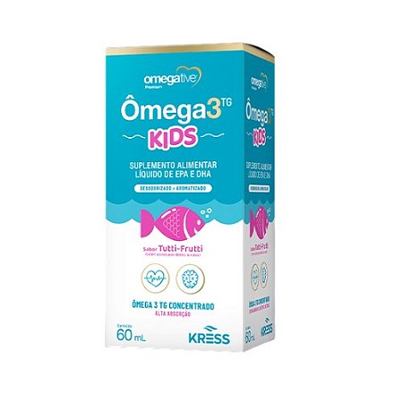 OMEGATIVE PREMIUM KRES ÔMEGA 3 TG SUPLEMENTO LÍQUIDO EPA E DHA 150ML SB.TUTTI-FRUTTI