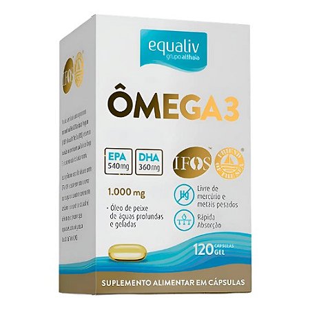 ÔMEGA 3 EQUALIV 540MG+360MG SUPLEMENTO ALIMENTAR C/120 CÁPS.GEL
