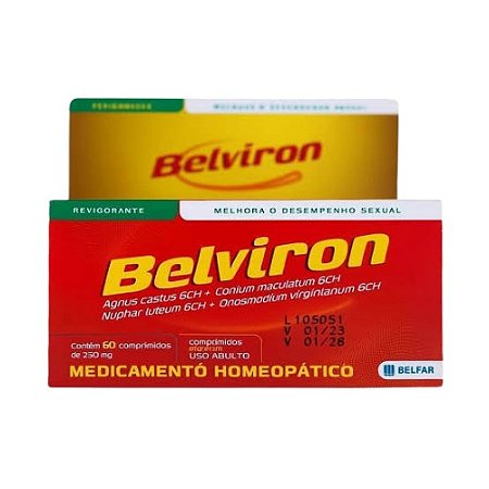 BELVIRON MEDICAMENTO HOMEOPÁTICO 250MG C/60 COMPRIMIDOS