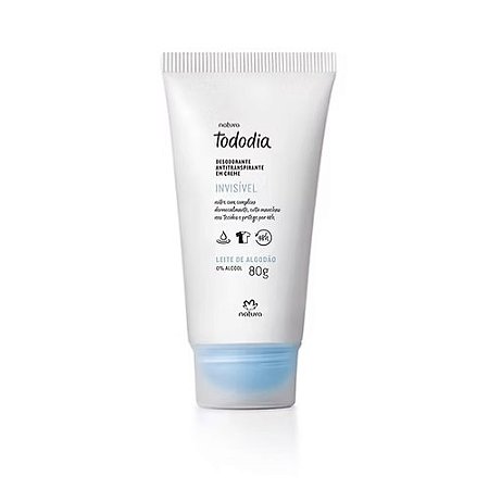NATURA TODO DIA DESODORANTE ANTITRANSPIRANTE EM CREME INVISÍVEL 80G. LEITE DE ALGODÃO