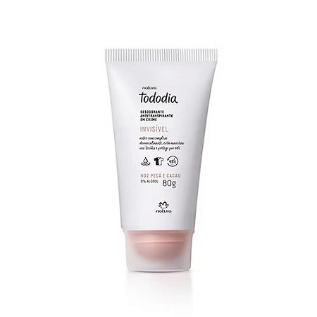 NATURA TODO DIA DESODORANTE ANTITRANSPIRANTE EM CREME INVISÍVEL 80G. NOZ PECÃ E CACAU